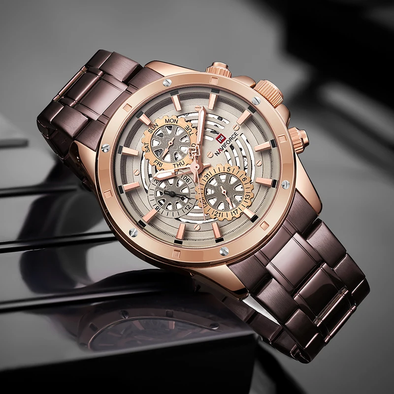 NAVIFORCE Mens Sports Watches Top Luxury Brand Men Fashion Casual Quartz 24 Hours Date Wrist Watch