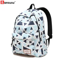 Bansusu Waterproof Women Backpack Cute Bookbag Knapsack Printing School Bagpack Bag for Teenage Girls Backpack Travel Bag cute waterproof women backpack flamingo pattern lady travel bookbag animal printing school bags for teenage girls