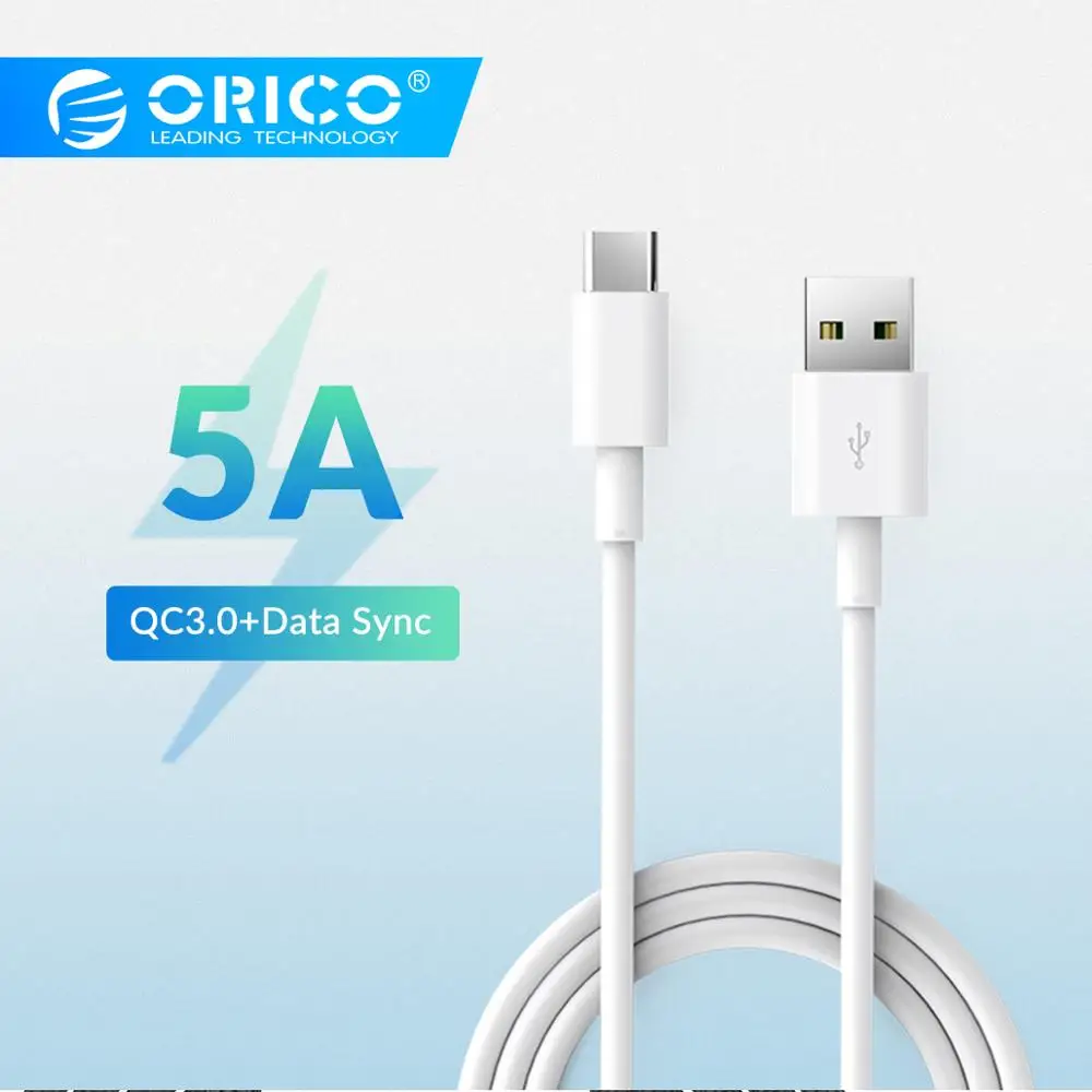 ORICO usb type C кабель 5А высокоскоростной USB кабель для синхронизации и зарядки для huawei P9 Macbook LG G5 Xiaomi Mi 5 htc 10 и многое другое