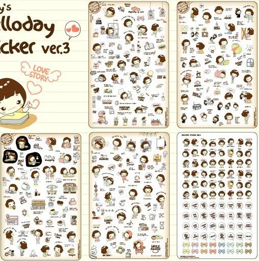 

1pcs Creative Cookie Girl Sticker Transparent Sticker Diary Sticker 3rd Series 5 Sheets