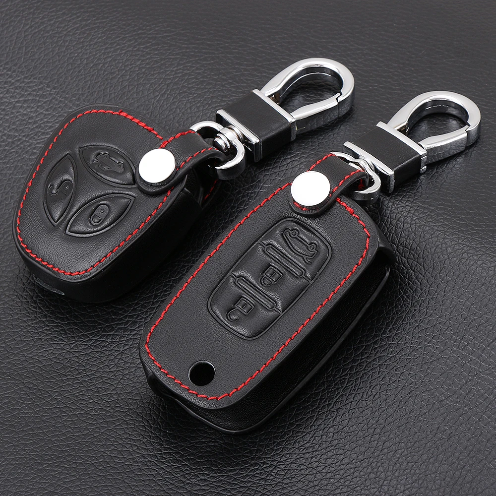 

Remote 3 Buttons Car key Leather Case Fob Cover For LADA Sedan Largus Kalina Granta Vesta X-Ray XRay