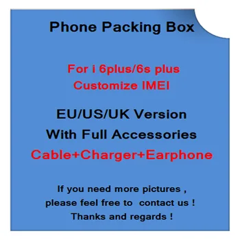 

20pcs/lot High Quality US,EU,UK Version Phone Retail Package Packing Box Case Fit For i6 6S plus with Full Accessories