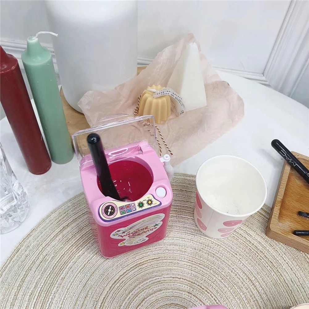 Горячая обучающая мини-игрушка для стиральной машины, электрическая детская игрушка для ролевых игр, розовый и красный цвета