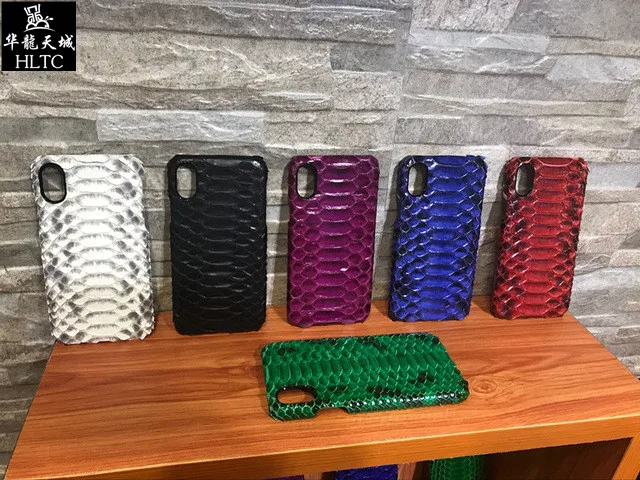 

For Couque iphone X 7plus real leather 3D Python Skin Natural Real Genuine leather Snake phone Cover case for iphone7 7p 8plus