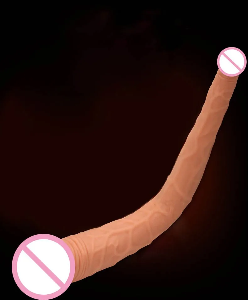 long big double ended dildo woman lesbian dual dong penetration dildos artificial realistic fake penis for women gay sex toys 5