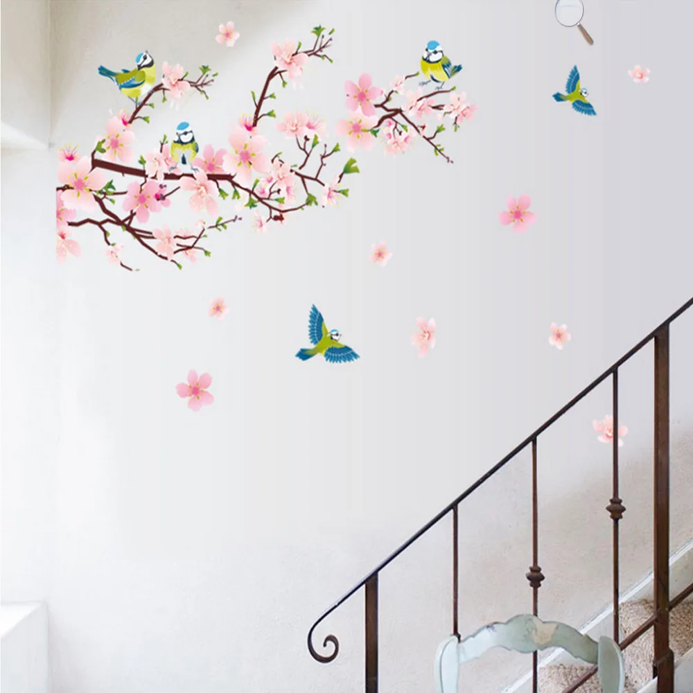 Aliexpress Removable Peach Blossom Flowers Wall Stickers Aliexpress Removable Peach Blossom Flowers Wall Stickers For Kids Rooms Art Home Decor Decals Poster From Reliable