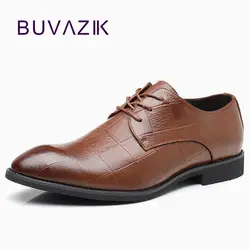 BUVAZIK/модельные мужские туфли с острым носком, модные мужские деловые туфли на шнуровке, Кожаные Деловые туфли, офисные туфли, zapatos vestir hombre