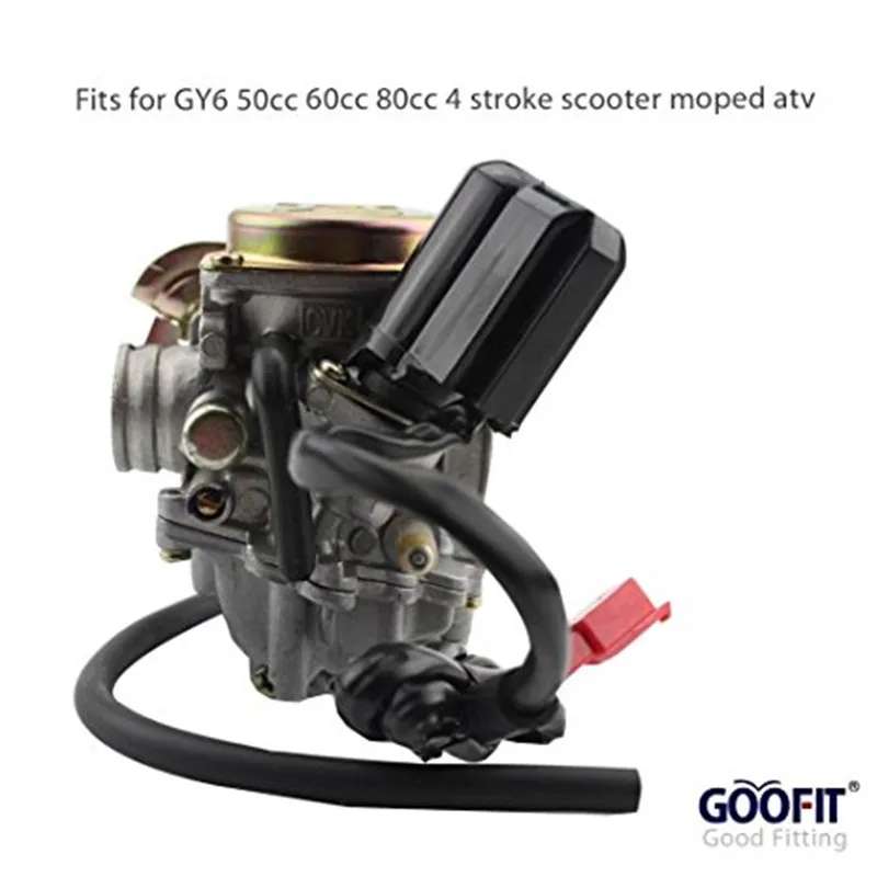 GOOFIT PD18 18 мм карбюратор для GY6 49cc 50cc 60cc 80cc 4 тактный скутер мопед ATV Group 91|carburetor gy6|18mm