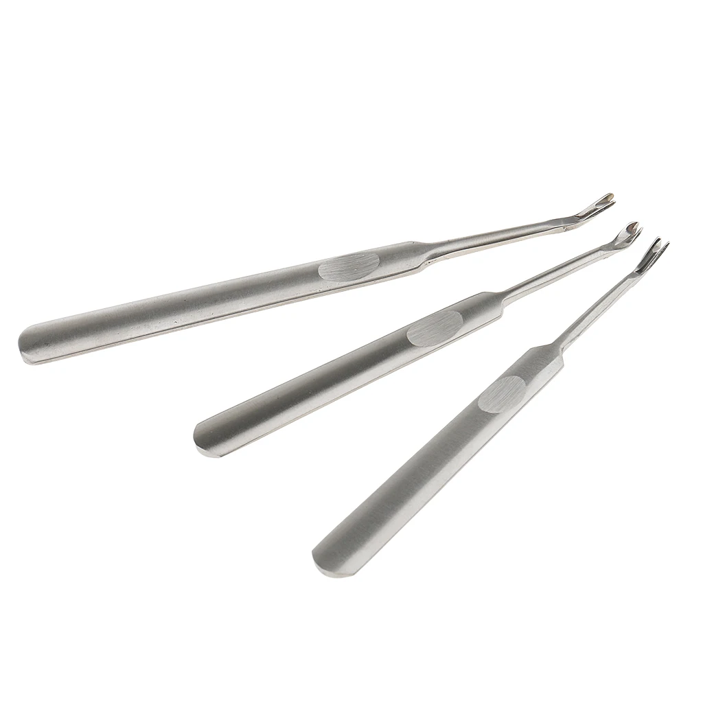 3pcs/set Stainless Steel Leather Edge Beveler Leathercraft Stitching Groover Tool for Sew and Crease Leather U V Shaped