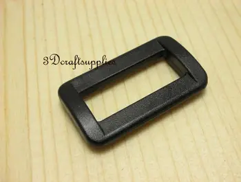 

Rectangle Rings webbing Belt buckle plastic black 25 mm 1 inch 20 pcs E12