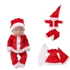 43 cm baby dolls Clothes new born Christmas dress suit Hat baby toys fit American 18 inch Girls doll f646