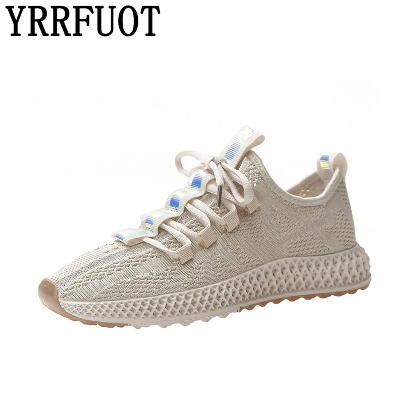 

YRRFUOT Women Sneakers Solf Light Flyknit Fashion Sneaker For Woman Vulcanized Shoe Zapatillas Mujer 2019Casual Shoes For Woman