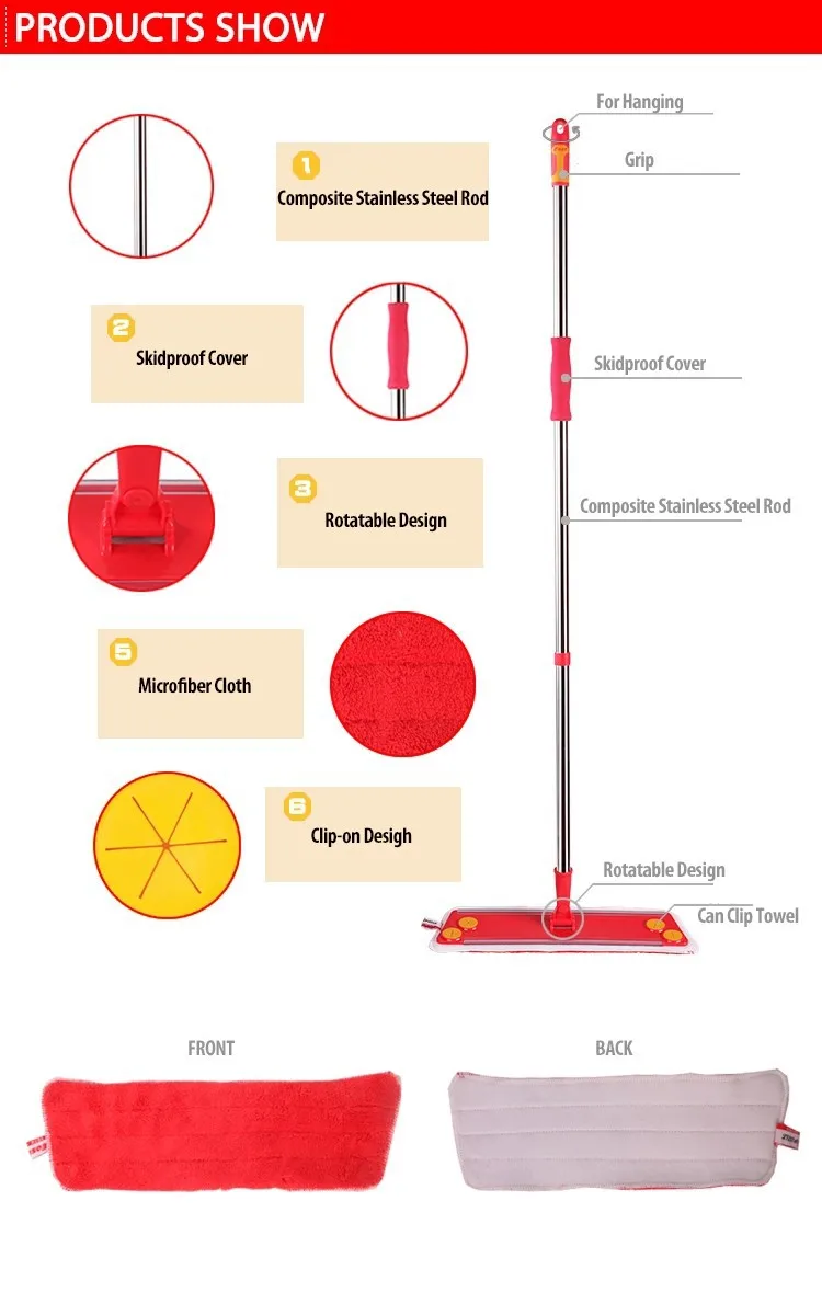 Восток красный плоский швабра с телескопической ручкой с полотенце из микрофибры для дома пол кухня свадебные принадлежности ES1376 чистящие