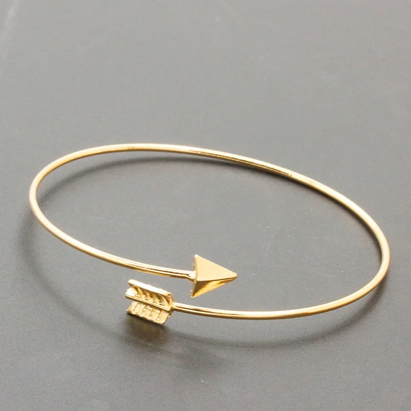 Open Cuff Triangle Bangles Leaf Arrow Geometric Bangle Bracelet for Women