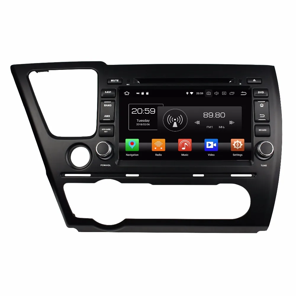 KLYDE 8 &quot2 Din Core Android 0 Автомобильный DVD плеер для Honda Civic Saloon 2014 Стерео 32 ГБ