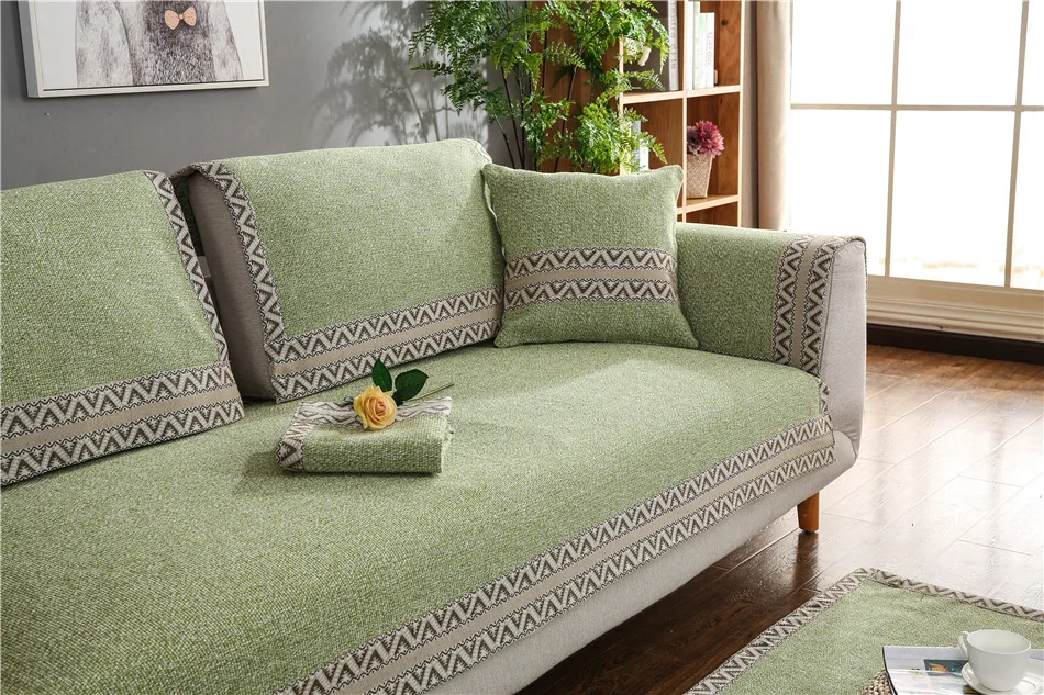 plaid sofa