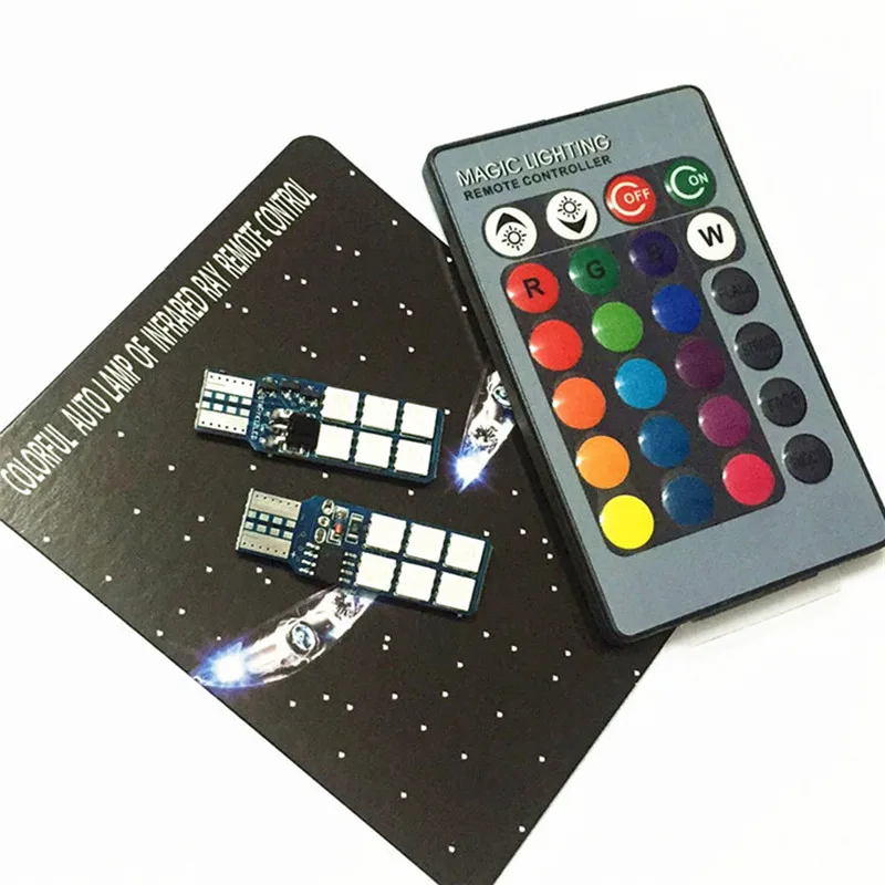 2 шт. T10 12SMD 5050 RGB светодиодный низкое энергопотребление высокая мощность