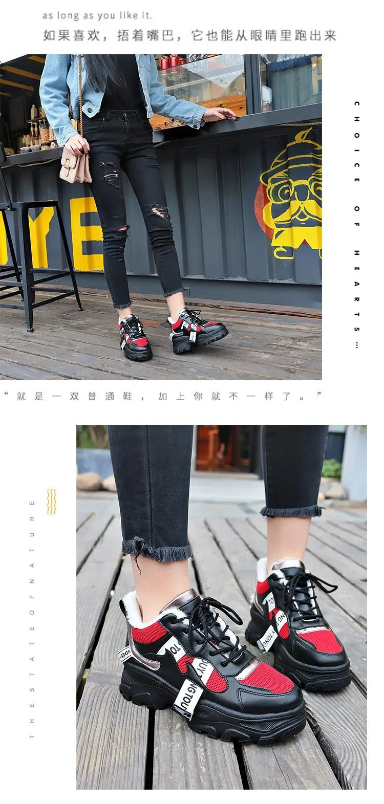 Mlcriyg Spring New Leather Women's Platform Chunky Sneakers Fashion Women Flat Thick Sole Running Shoes Woman Dad Footwear