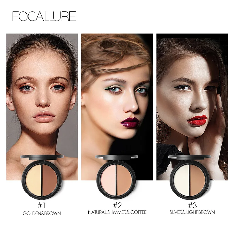 Классический макияж Румяна Bronzer маркер 2 Diff Цвет корректор бронзатор палитра Comestic