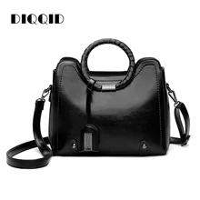 Diqqid Мода кисточкой масло воск кожа Для женщин сумки леди Hobos сумка молнии сумки на ремне Для женщин большой Ёмкость SAC основной