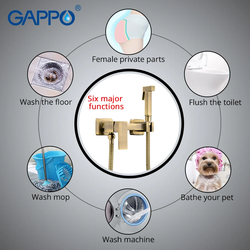 FARP Bidet faucets bathroom faucets hot and cold water mixer shower head wash toilet faucet wall mounted bronz bidet sprayer set