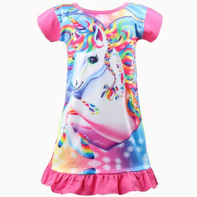 Short Sleeve Princess Unicorn Dress | Unilovers