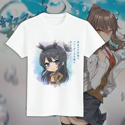 Аниме «Seishun Buta Yarou wa Bunny Girl Senpai no Yume wo Minai», футболка для косплея, футболки, топы - Цвет: 02