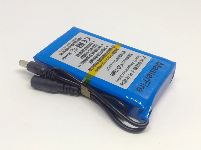 

MasterFire 20SET/LOT New YSD-12680 12V 6800MAH Super Capacity Rechargeable Li-ion Battery For wireless transmitters CCTV camera