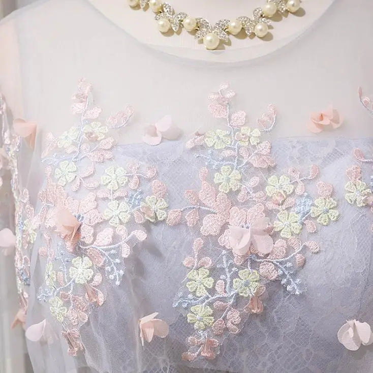 VENSANAC Sheer O Neck 2018 Flowers Appliques Long Evening Dresses Party A Line Lace Short Sleeve Bow Sash Prom Gowns VENSANAC Sheer O Neck 2018 Flowers Appliques Long Evening Dresses Party A Line Lace Short Sleeve Bow Sash Prom Gowns
