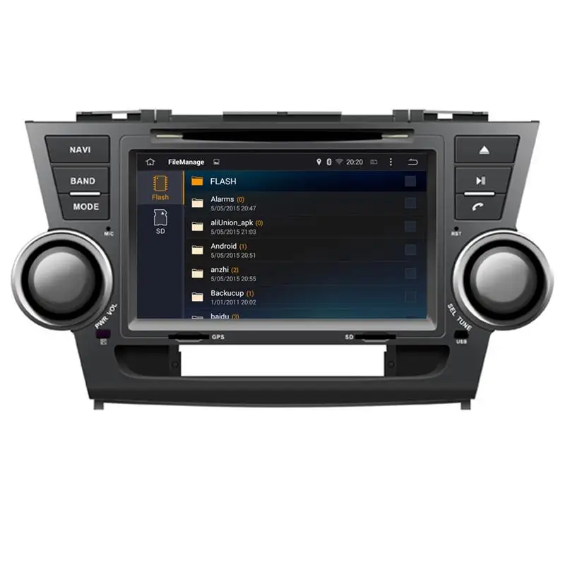 Sale 8" Android Car DVD Player,BT GPS WIFI,Audio Radio Stereo,Car multimedia for Toyota Highlander 2008 2009 2010 2011 2012 2013 2014 3