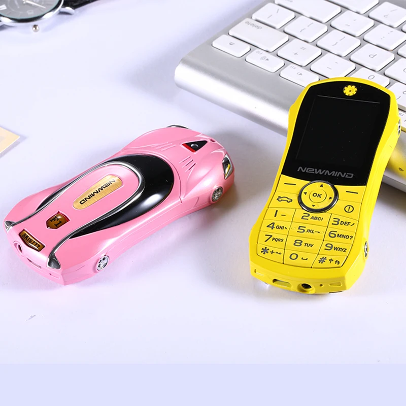 Goedkoop Newmind Unlock Student Mobiele Telefoon Dual Sim Quick Dial Sos Fm Bluetooth Kleine Formaat Mini Sport Auto Model Kind Mobiel