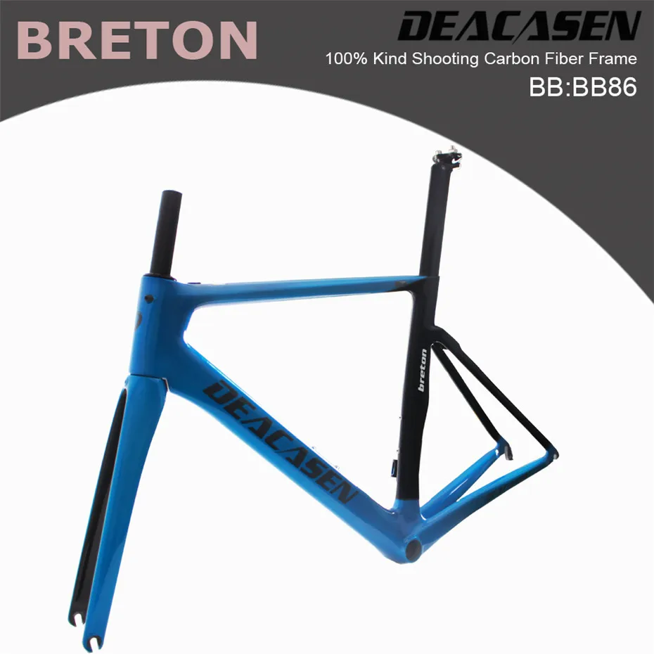 Sale Deacasen 2018 New light Carbon Road Bike Frame UD Carbon Road Bicycle Frameset With Seatpost Headset XS/S/M/L 12