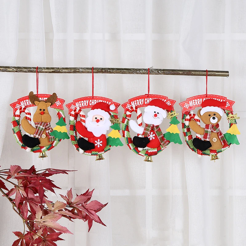 

Christmas Tree Decoration Xmas Gift Cristmas Decoration 1Pcs Santa Snowman Tree Toy Doll Hanging Christmas Tree Ornaments,Q