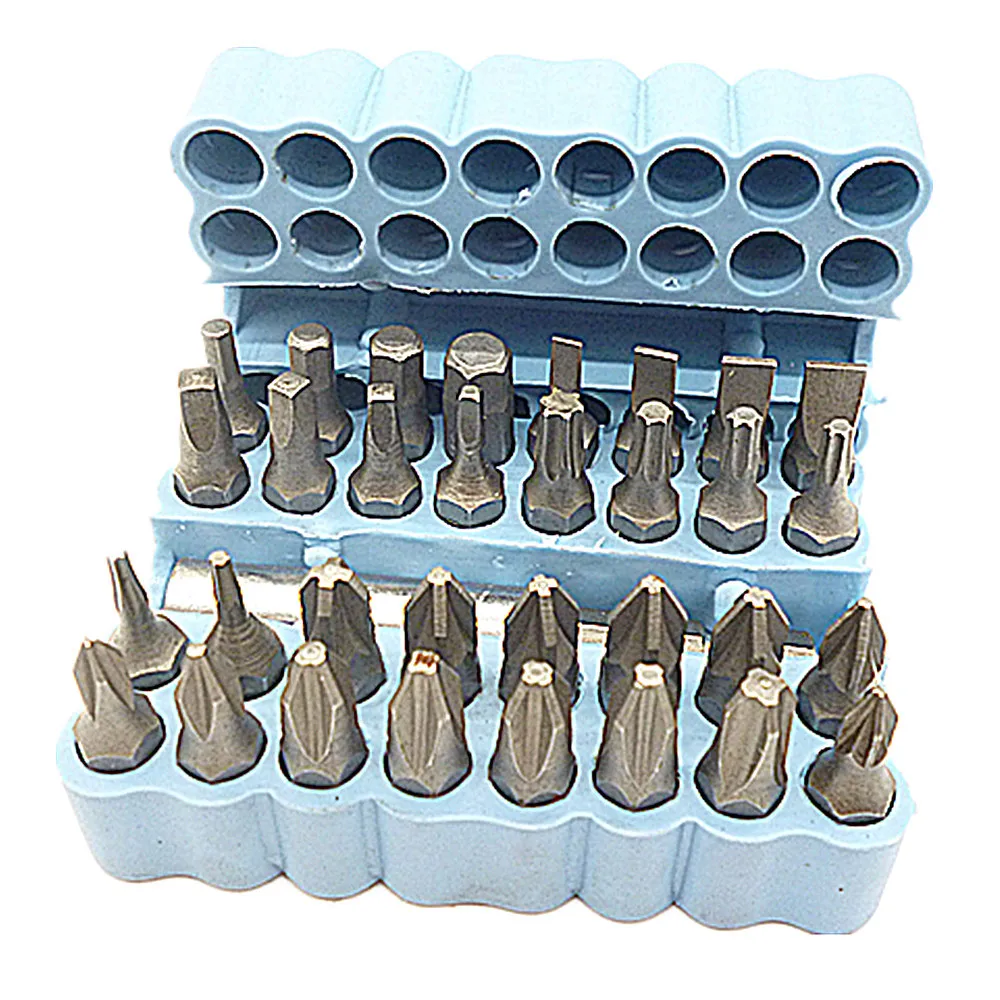 SCREWDRIVER BIT SET Tool Drill Holder Torx Star Hex Tamper Case