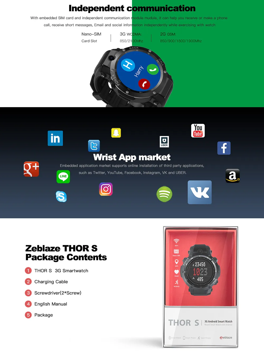 zeblaze thor s 3g smartwatch