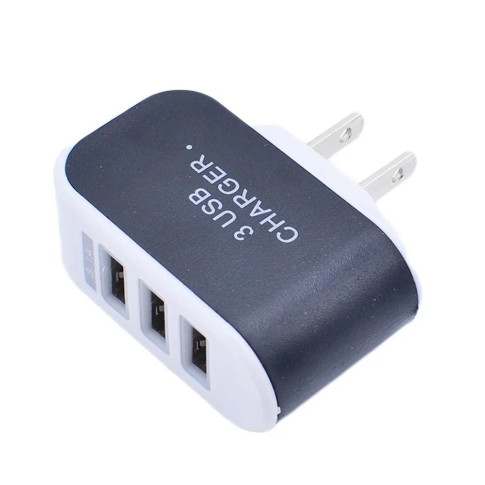 

1pcs candy color Triple 3USB ports USB AC US wall charger home plug for samsung for iphone 7 6 5