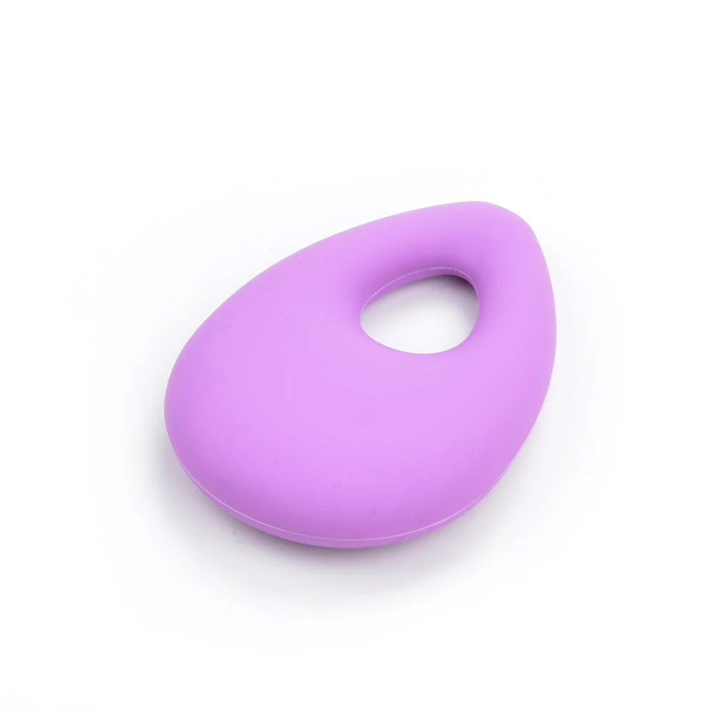Романтический угол кулон в форме капли Силиконовое ожерелье-прорезыватель 1 шт. Прорезыватель бусины для ребенка медсестры подарки для мамы пользовательские ювелирные изделия - Цвет: Medium purple