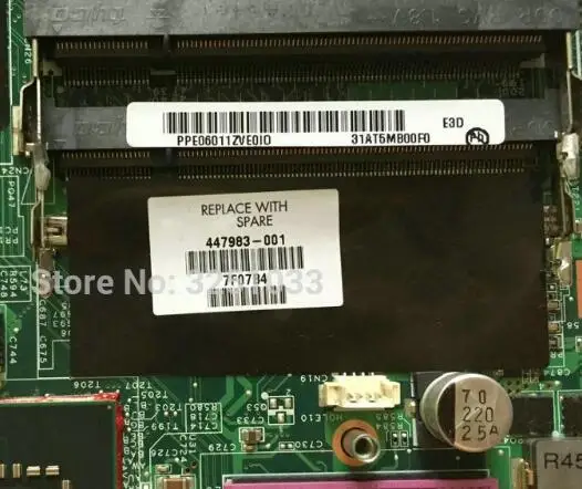 Дайте CPU бесплатно 461069 001 447983 подходит для hp dv9000 материнская плата PM965 в хорошем