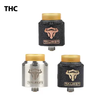 

THC Tauren (Solo) RDA Rebuildable Drip Atomizer 24mm Diameter with 28 Micro Air Holes on Two Sides Fit for THC Tauren Mech MOD