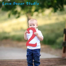 Пользовательские письма деревянный стоя буквы знак украшения подарок свадебный украшения письма фотография реквизит размер "