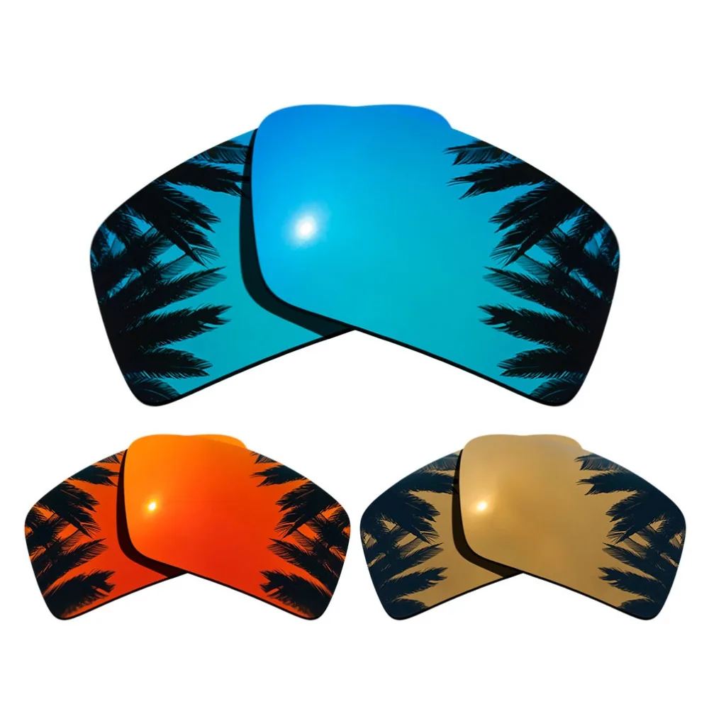 (Ice Blue + Orange Red + Bronze Gold зеркальное покрытие) 3-Pairs поляризованные Сменные линзы для защиты глаз 2 100% UVA и UVB