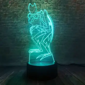

Luminous Cartoon Modeling 3D Illusion Lamp LED 7 Colors Changing Light Space Ghost Zorak Figure Toys