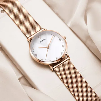 

SINOBI Crystal Female Clock bayan kol saati Ladies Wrist Watch Stainless Steel Creative Women Watches For Relogio Feminino 2019