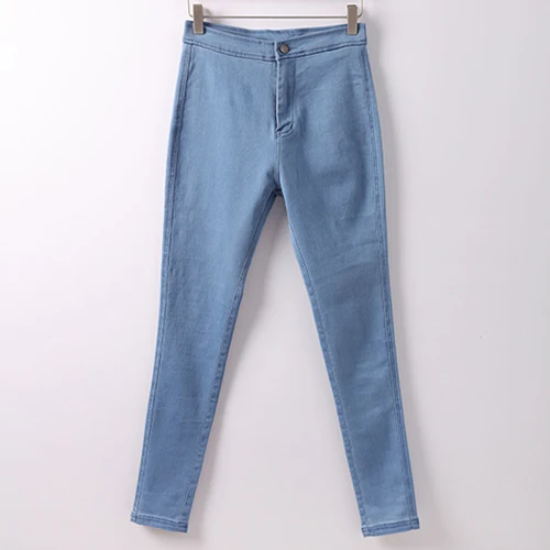 TATARIA/джинсовые женские обтягивающие синие женские джинсы «кроше», женские джинсы с высокой талией, женские джинсовые брюки-карандаш, джинсы для женщин - Цвет: Light Blue