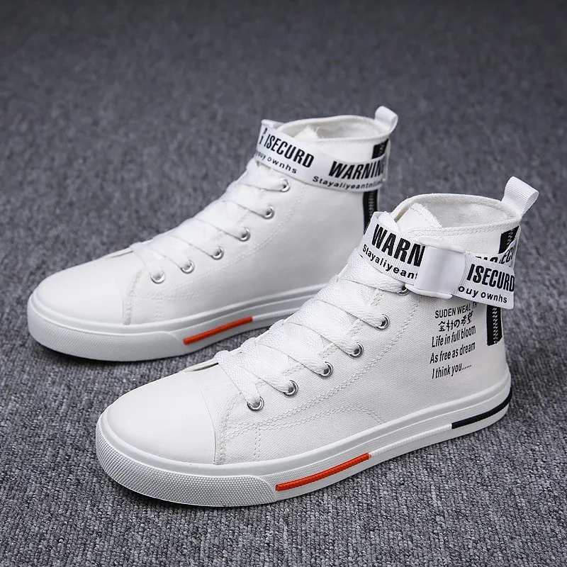 Men's Canvas Shoes Tenis Shoe White High Boots Motion Mens Shoes Casual Trainers Scarpe Men Masculino Adulto Zapatos De Hombre