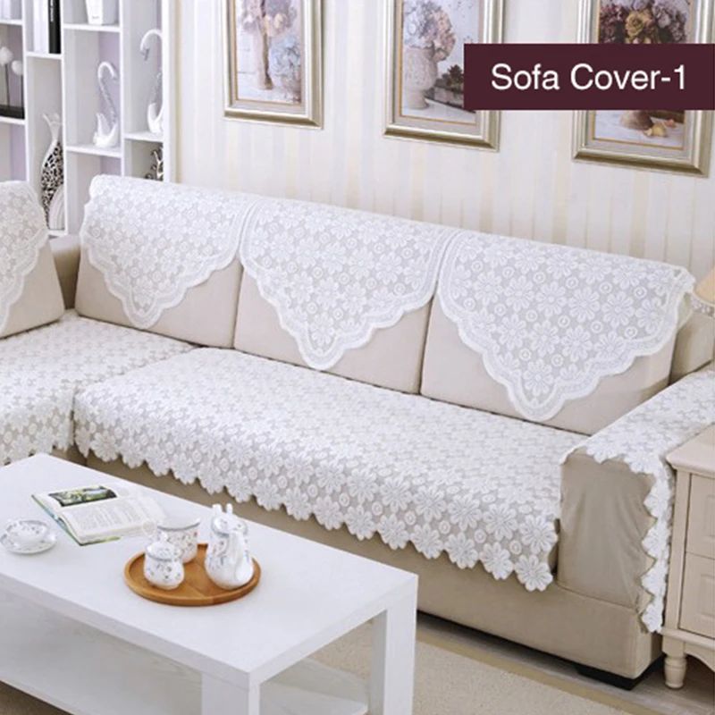 Lace Sofa Cover On The Corner Stretch Furniture Covers Lace Sofa Cover On The Corner Stretch Furniture Covers Slipcovers Cotton Covering Fundas De For Living Roo In From Home Garden