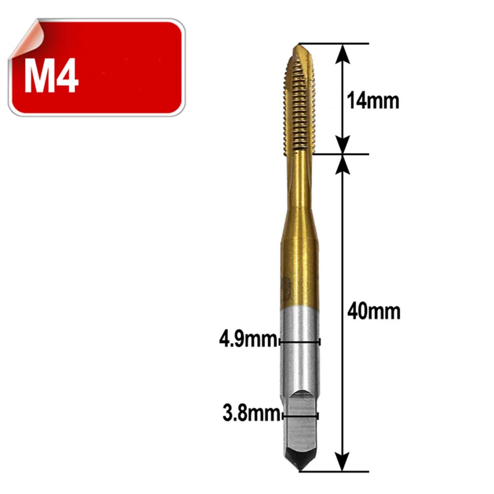 M3/M4/M5/M6/M8 инструменты спиральная точка прямая пробка для флейты Высокоскоростная сталь прочная дрель правая рука резьба Винт кран резка