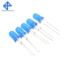 100 шт 5 мм матовый синий светодиодный лазерный диод DIP Круглый Широкий формат через отверстие 2 булавки светодиодный светильник, излучающая Диодная лампочка 460-475nm 1,8-2,0 V