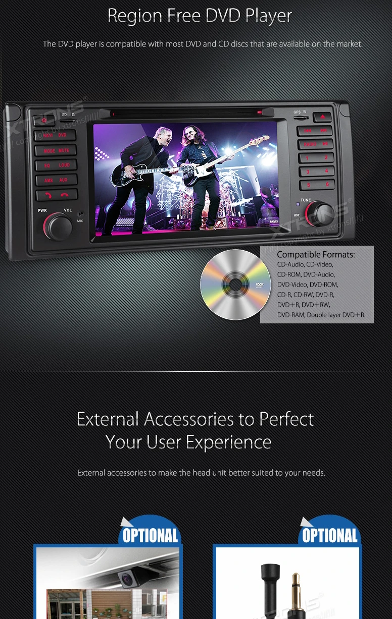 Cheap 7" Special Car DVD for BMW E39 M5 1999-2003 & BMW E39 1995-2003 & BMW 7 Series E38 1994-2001 with Android Mirror Link Support 11