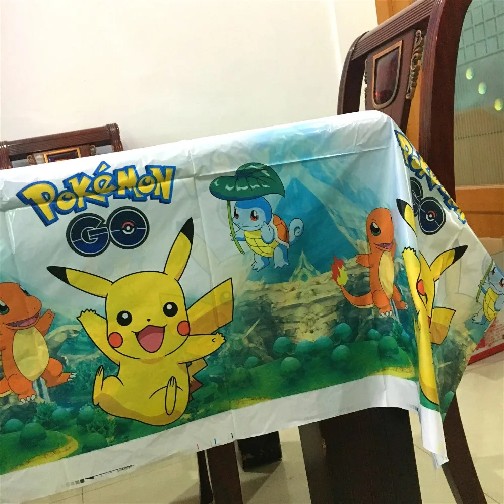 Buy 1pcs 1.8*1.08m Pokemon Go tablecloth PE rectangle printing table cover for